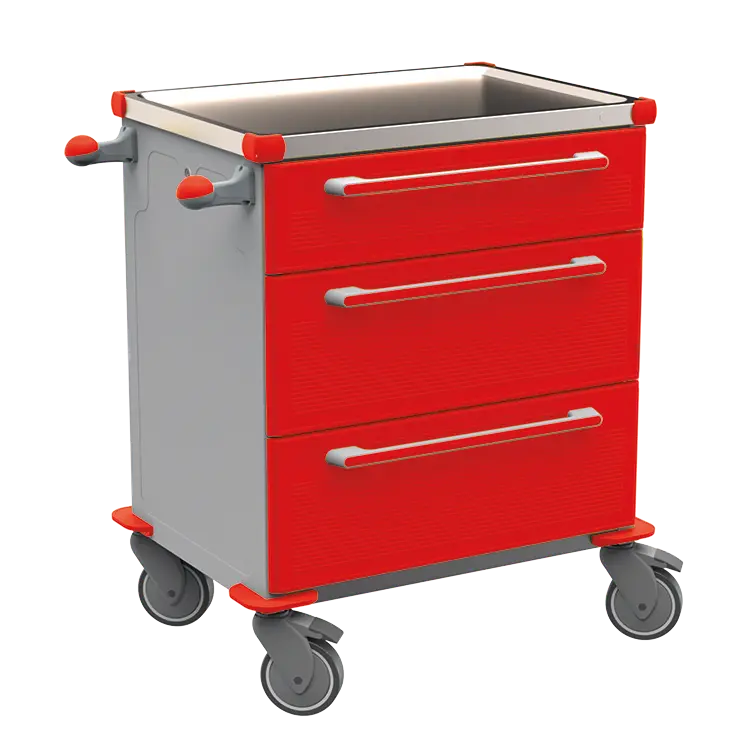 MOBI 05 N vozík zdravotnický plast ABS - červená