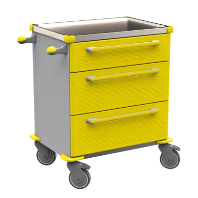 MOBI 05 N vozík zdravotnický plast ABS - žlutá