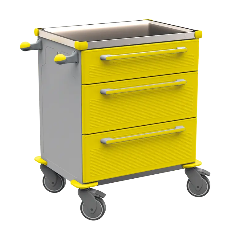 MOBI 05 N vozík zdravotnický plast ABS - žlutá