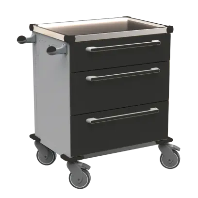 MOBI 05 N vozík zdravotnický plast ABS - černá