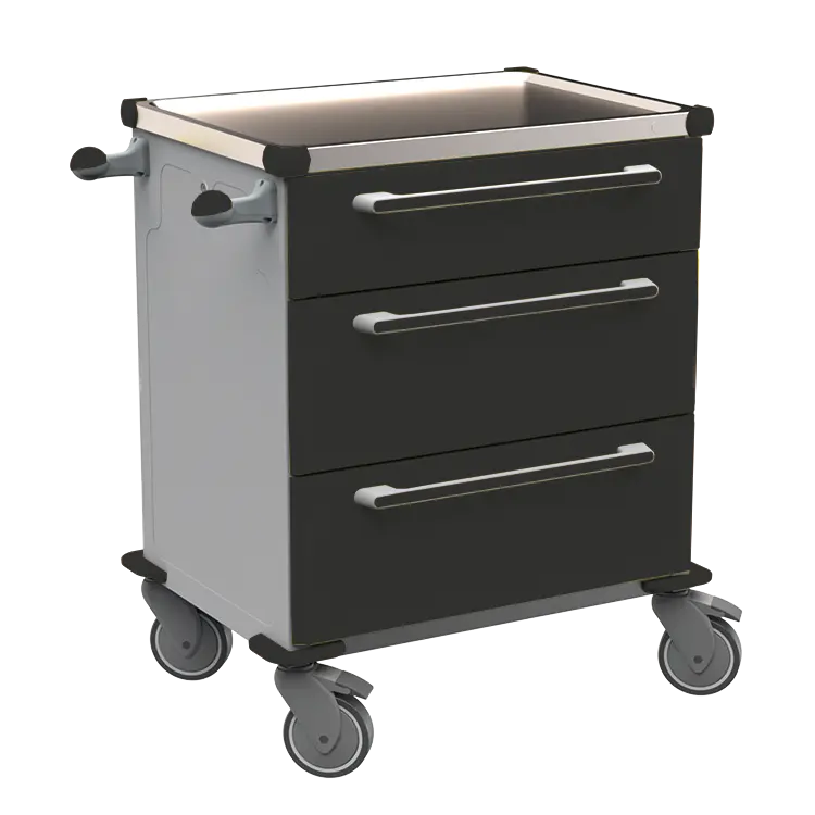 MOBI 05 N vozík zdravotnický plast ABS - černá