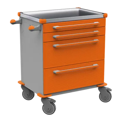 MOBI 06 N vozík zdravotnický plast ABS - oranžová