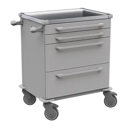 MOBI 06 N vozík zdravotnický plast ABS - šedá