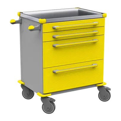 MOBI 06 N vozík zdravotnický plast ABS - žlutá