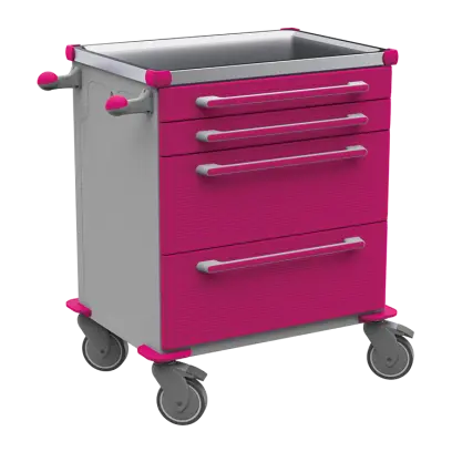 MOBI 06 N vozík zdravotnický plast ABS - fialová