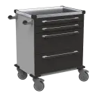 MOBI 06 N vozík zdravotnický plast ABS - černá