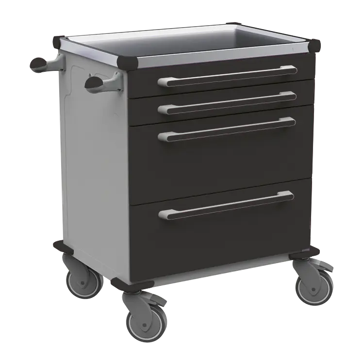 MOBI 06 N vozík zdravotnický plast ABS - černá