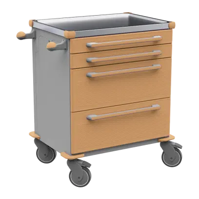 MOBI 06 N vozík zdravotnický plast ABS - hnědobéžová