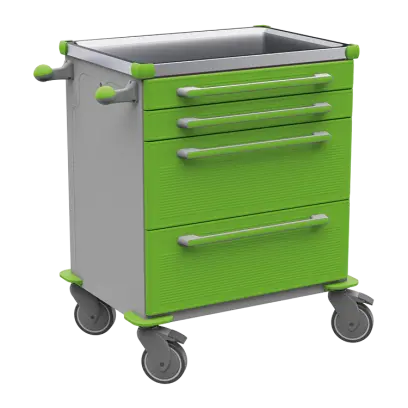 MOBI 06 N vozík zdravotnický plast ABS - zelená