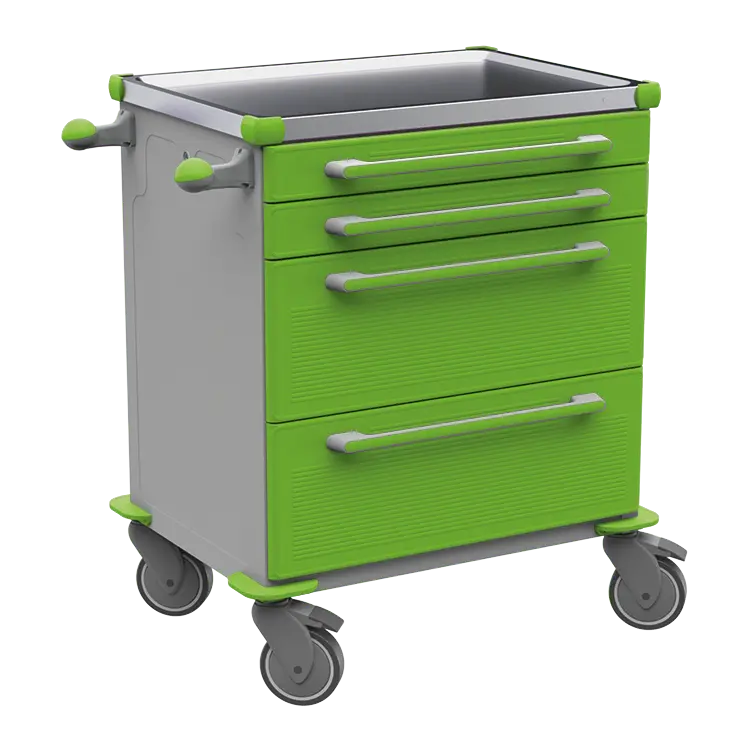 MOBI 06 N vozík zdravotnický plast ABS - zelená