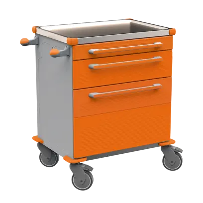 MOBI 07 N vozík zdravotnický plast ABS - oranžová