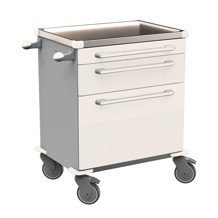 MOBI 07 N vozík zdravotnický plast ABS - bílá