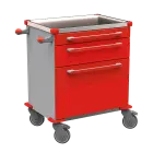 MOBI 07 N vozík zdravotnický plast ABS - červená