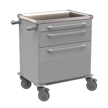 MOBI 07 N vozík zdravotnický plast ABS - šedá