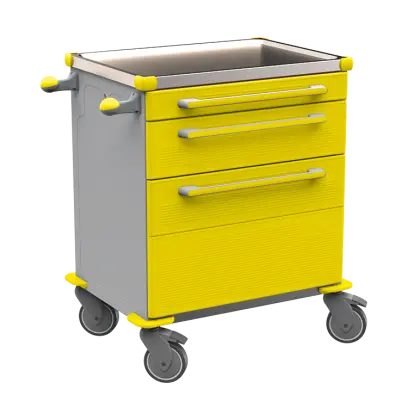 MOBI 07 N vozík zdravotnický plast ABS - žlutá