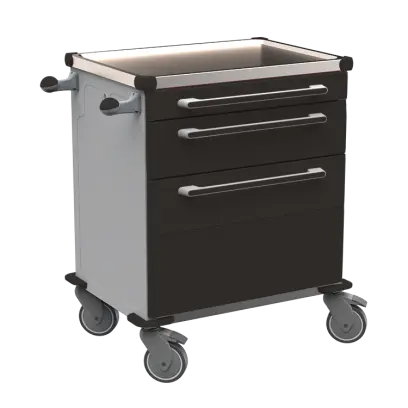 MOBI 07 N vozík zdravotnický plast ABS - černá