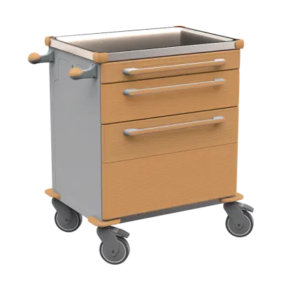 MOBI 07 N vozík zdravotnický plast ABS - hnědobéžová