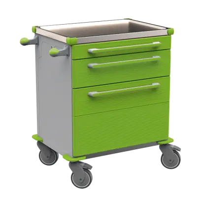 MOBI 07 N vozík zdravotnický plast ABS - zelená