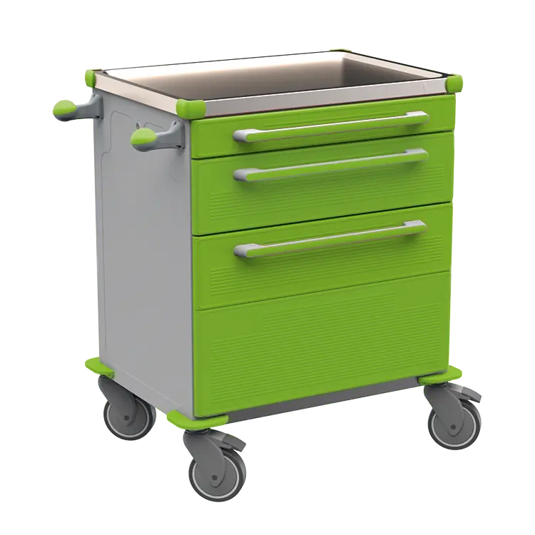 MOBI 07 N vozík zdravotnický plast ABS - zelená