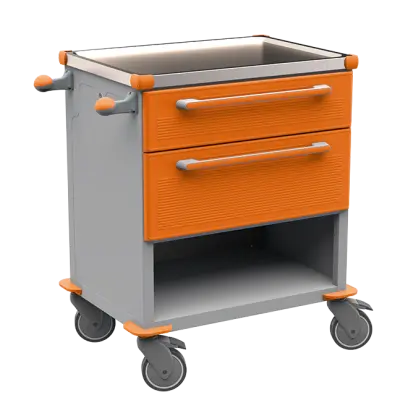 MOBI 10 N vozík zdravotnický plast ABS - oranžová