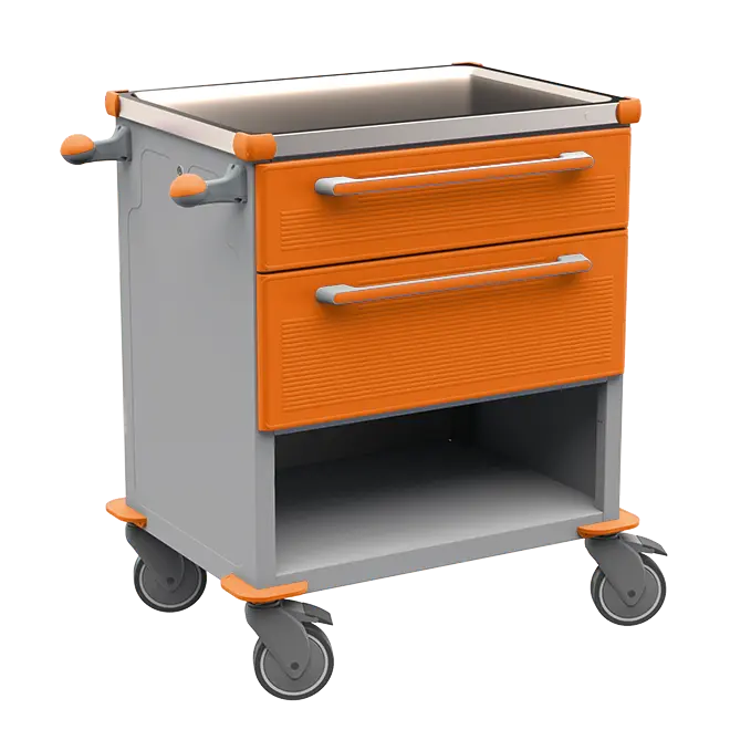 MOBI 10 N vozík zdravotnický plast ABS - oranžová