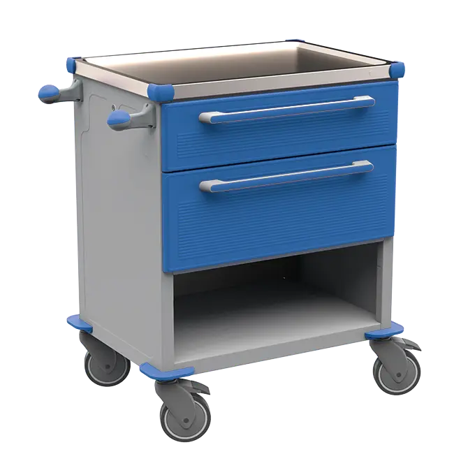 MOBI 10 N vozík zdravotnický plast ABS - modrá