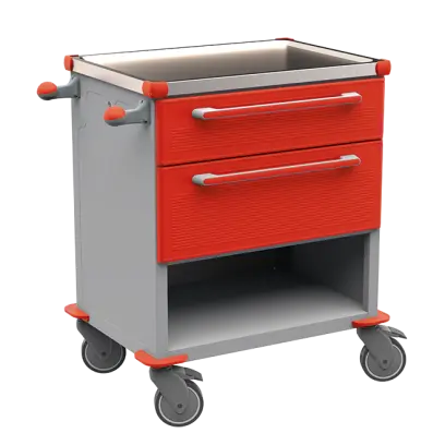 MOBI 10 N vozík zdravotnický plast ABS - červená