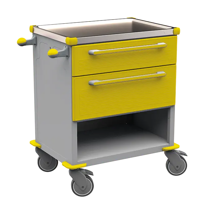 MOBI 10 N vozík zdravotnický plast ABS - žlutá