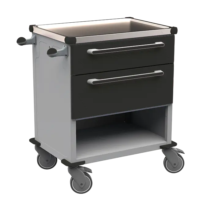 MOBI 10 N vozík zdravotnický plast ABS - černá