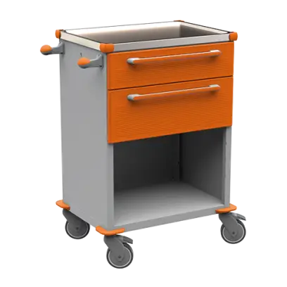 MOBI 50 N vozík zdravotnický plast ABS - oranžová