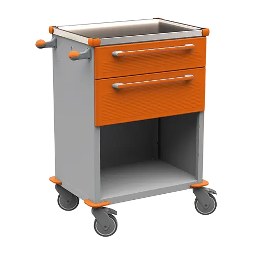 MOBI 50 N vozík zdravotnický plast ABS - oranžová