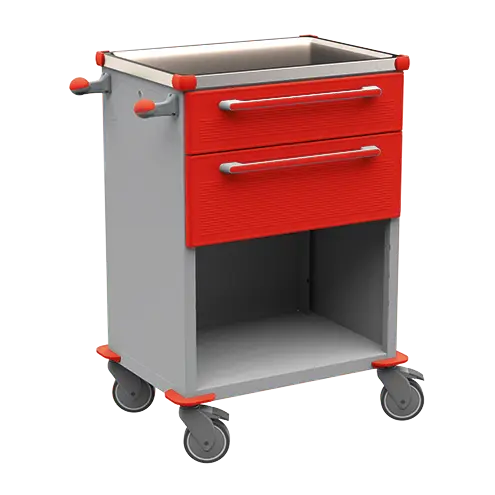 MOBI 50 N vozík zdravotnický plast ABS - červená