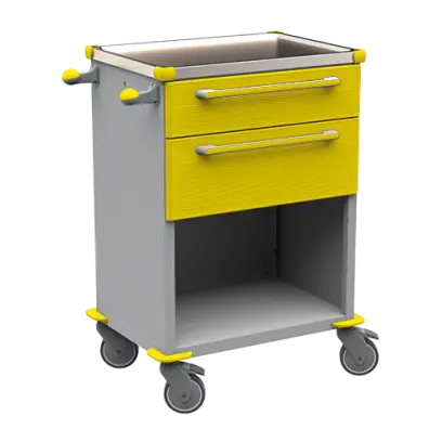 MOBI 50 N vozík zdravotnický plast ABS - žlutá