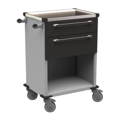 MOBI 50 N vozík zdravotnický plast ABS - černá