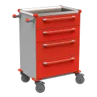 MOBI 51 N vozík zdravotnický plast ABS - červená