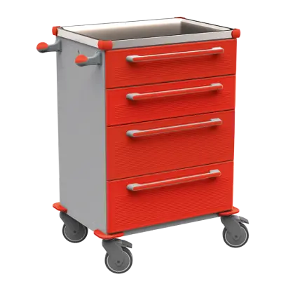 MOBI 51 N vozík zdravotnický plast ABS - červená