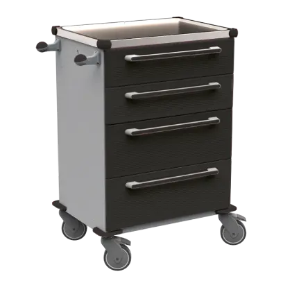 MOBI 51 N vozík zdravotnický plast ABS - černá