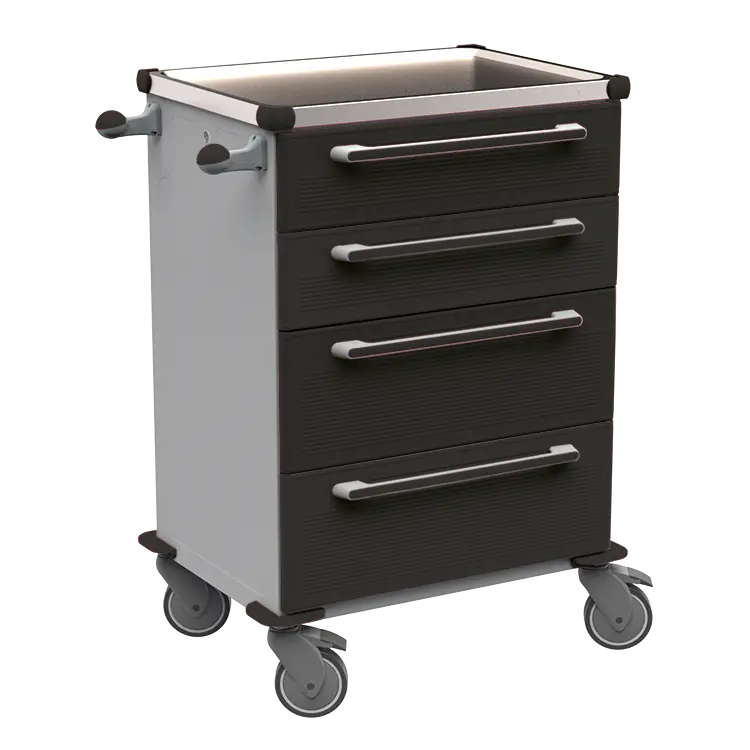 MOBI 51 N vozík zdravotnický plast ABS - černá