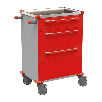 MOBI 52 N vozík zdravotnický plast ABS - červená