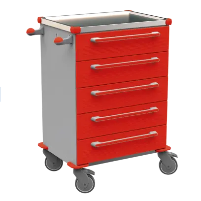 MOBI 53 N vozík zdravotnický plast ABS - červená