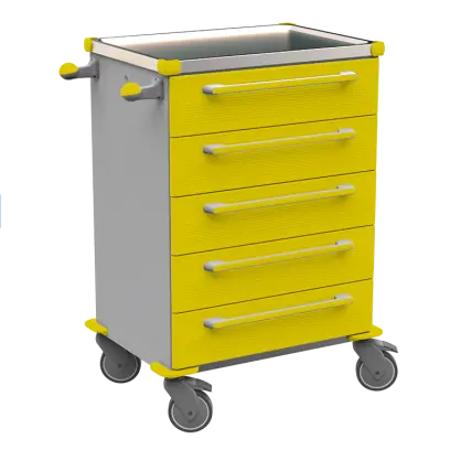 MOBI 53 N vozík zdravotnický plast ABS - žlutá