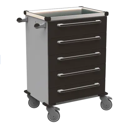 MOBI 53 N vozík zdravotnický plast ABS - černá