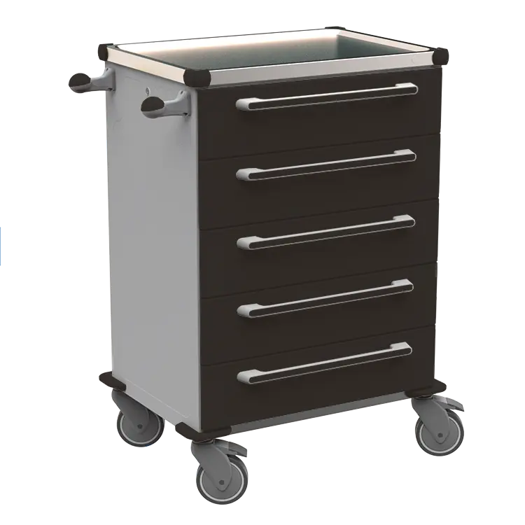 MOBI 53 N vozík zdravotnický plast ABS - černá