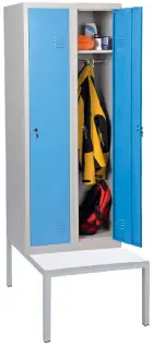 JP - 150 LAV skříň šatní nízká s lavičkou, 2-dílná, modrá