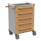 MOBI 53 N vozík zdravotnický plast ABS - hnědobéžová