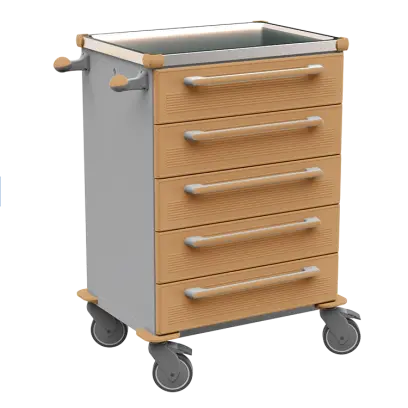 MOBI 53 N vozík zdravotnický plast ABS - hnědobéžová