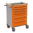 MOBI 55 N vozík zdravotnický plast ABS - oranžová