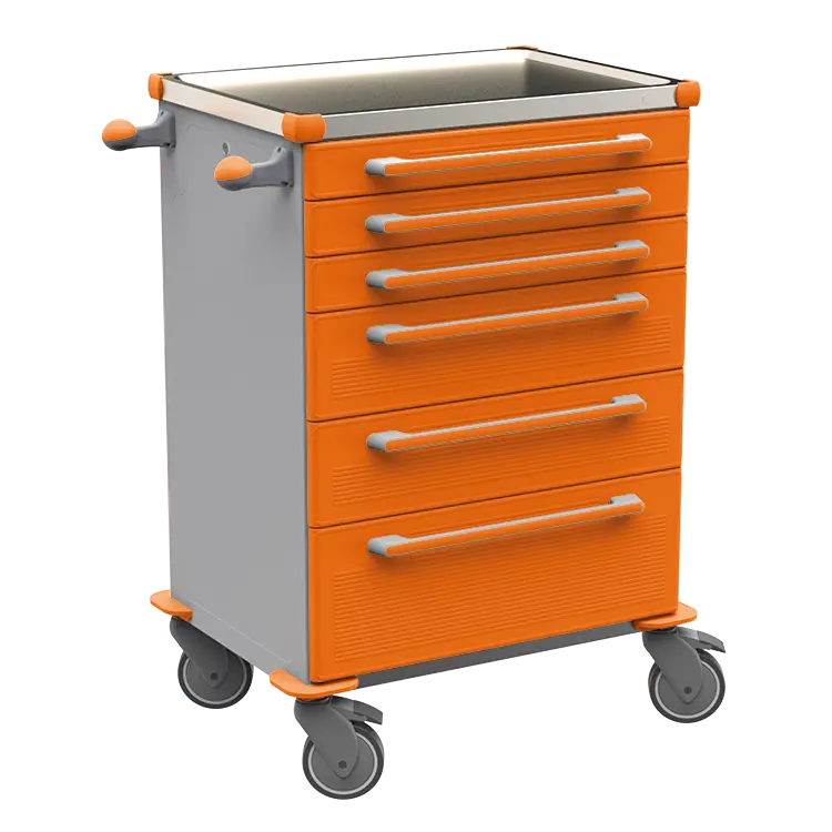 MOBI 55 N vozík zdravotnický plast ABS - oranžová