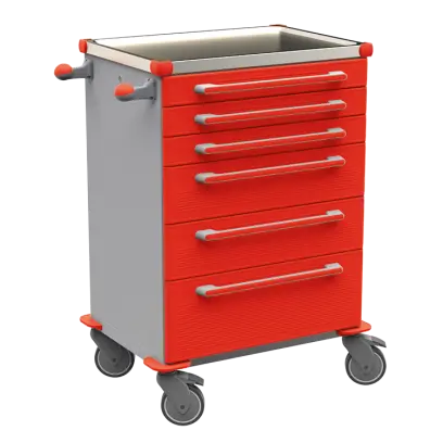 MOBI 55 N vozík zdravotnický plast ABS - červená