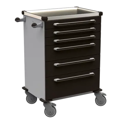 MOBI 55 N vozík zdravotnický plast ABS - černá